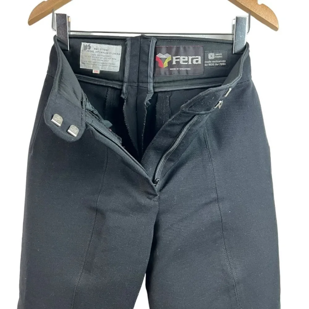 Vintage FERA Ski Snow Wool Blend Pants Black Size 12R